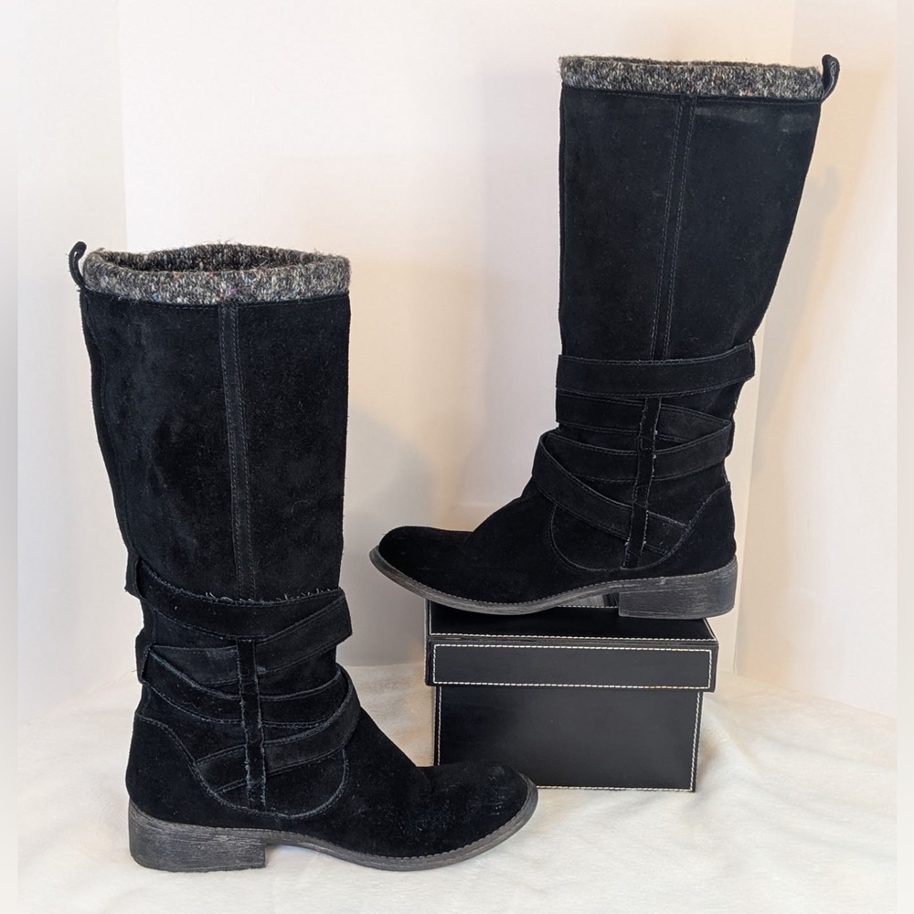 Women’s Rocket Dog Black Tall Suede Boots Size 8.5 Medium